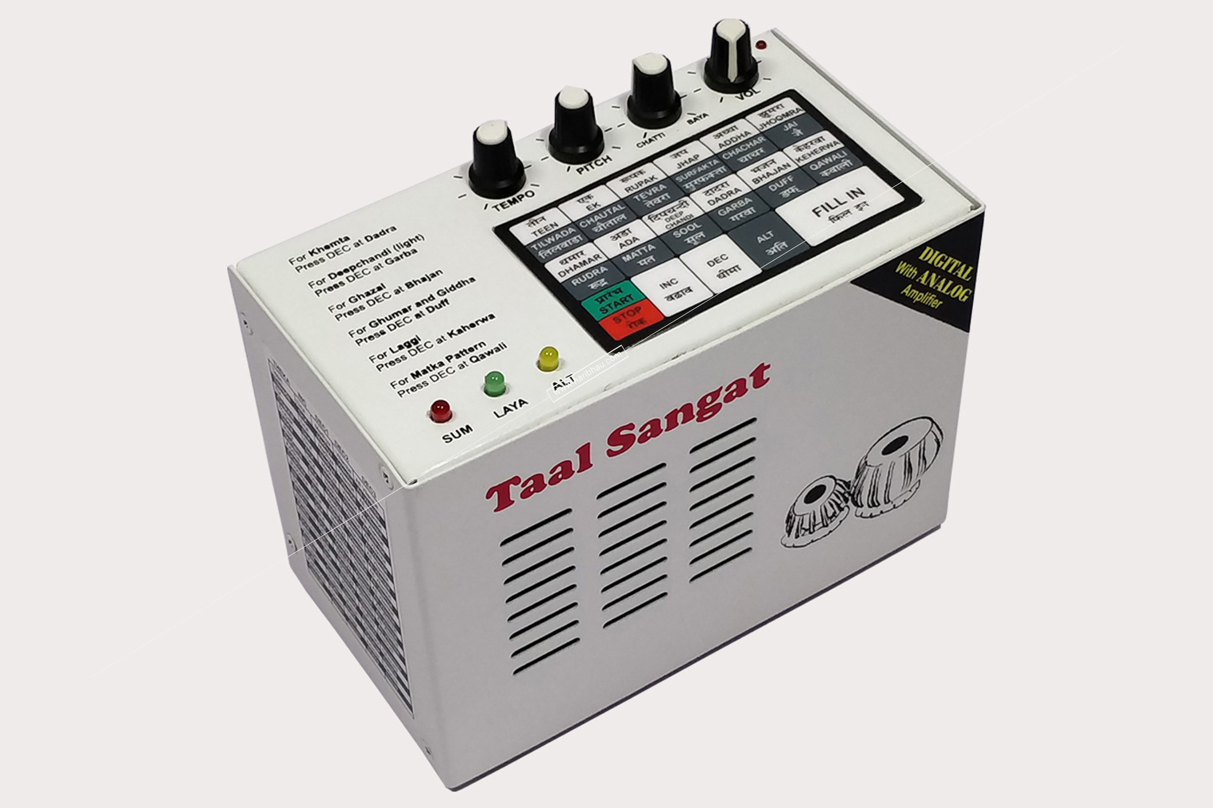 Electronic outlet tabla instrument